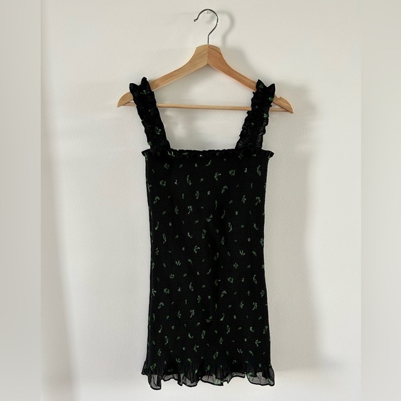 Wilfred Luella Smocked Ruffle Bodycon Mini Dress - Picture 7 of 9